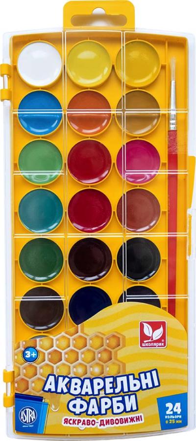 Фарби акварельні медові 24 кольори